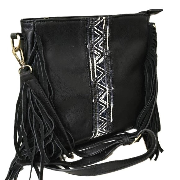 Leather fringe handbag cross body - Picture 8 of 8